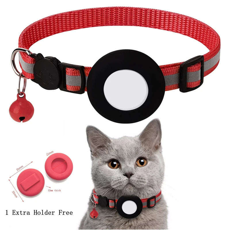 Katzenhalsband mit Tracker-Halter & Sicherheitsverschluss – Ansicht 7 | Pfotenglück