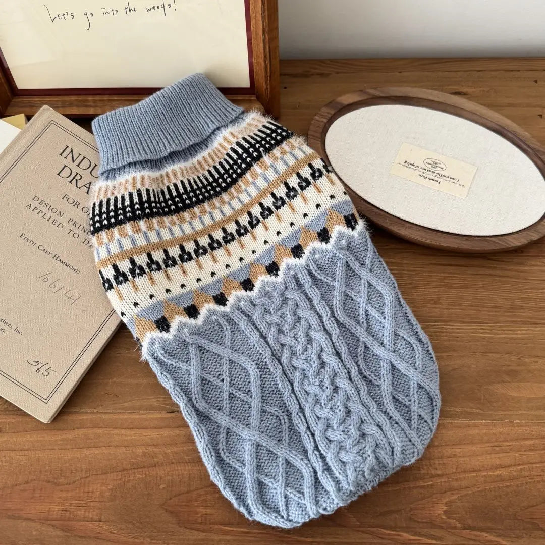 Strickpullover für Hunde im Vintage-Look – Ansicht 8 | Pfotenglück