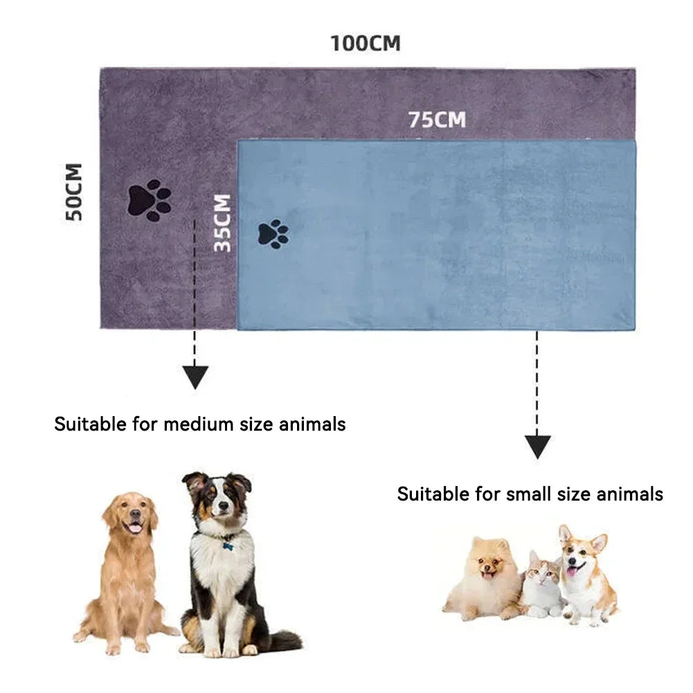 Mikrofaser-Badetuch für Hunde & Katzen, extra saugstark – Ansicht 3 | Pfotenglück