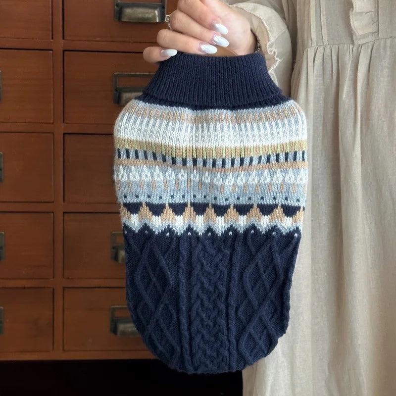 Strickpullover für Hunde im Vintage-Look – Ansicht 7 | Pfotenglück