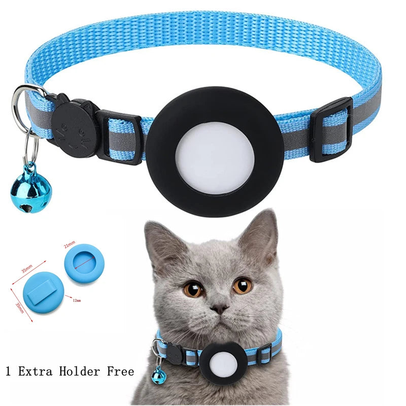 Katzenhalsband mit Tracker-Halter & Sicherheitsverschluss – Ansicht 12 | Pfotenglück