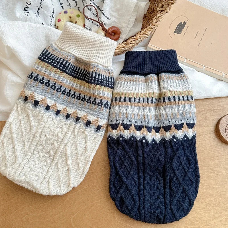 Strickpullover für Hunde im Vintage-Look | Pfotenglück