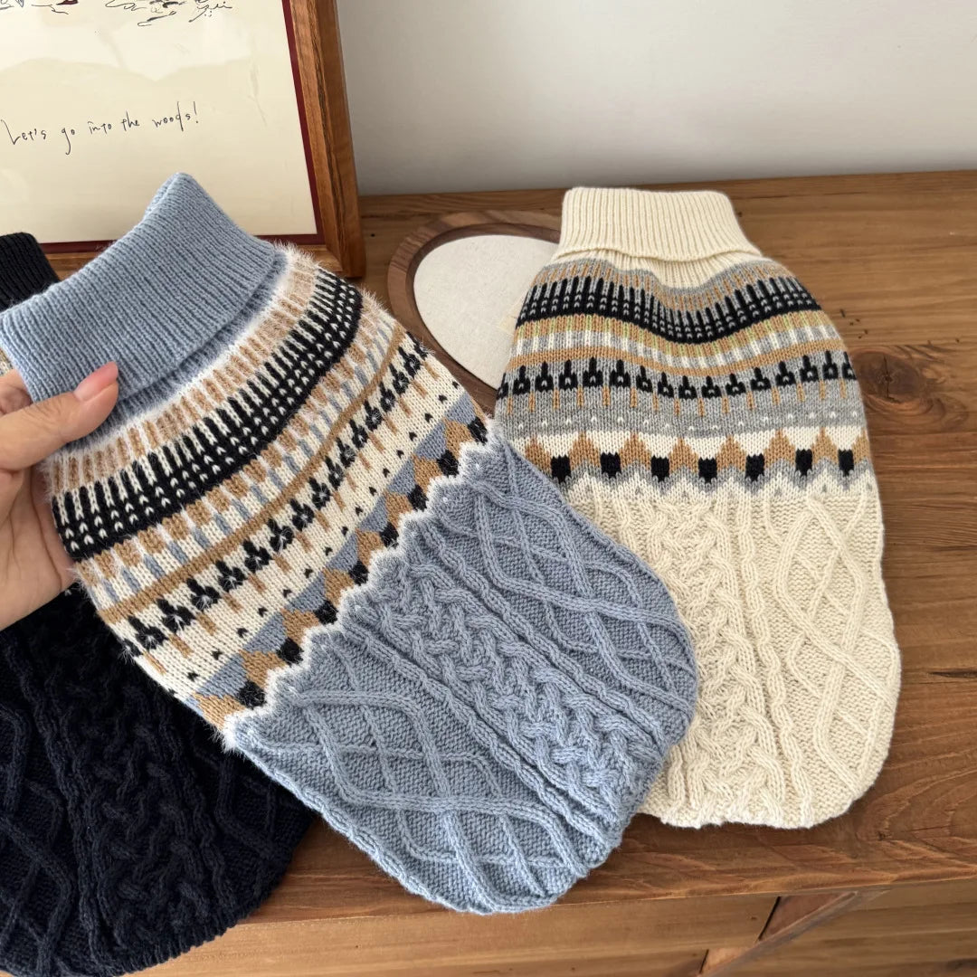 Strickpullover für Hunde im Vintage-Look – Ansicht 6 | Pfotenglück