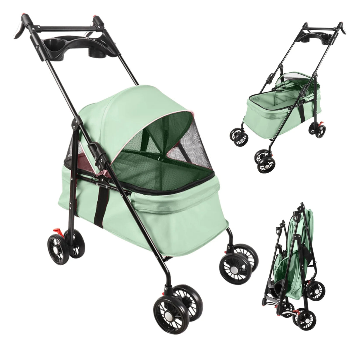 2-in-1 Hundebuggy, faltbar (bis 10 kg) | Pfotenglück