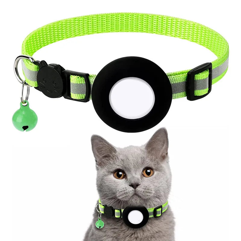 Katzenhalsband mit Tracker-Halter & Sicherheitsverschluss – Ansicht 13 | Pfotenglück
