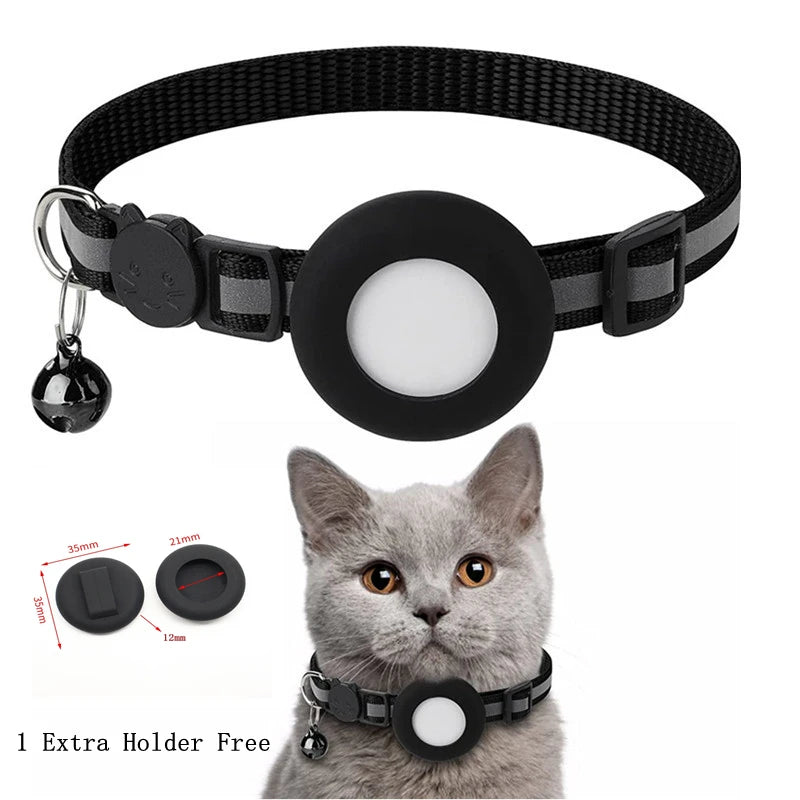 Katzenhalsband mit Tracker-Halter & Sicherheitsverschluss – Ansicht 21 | Pfotenglück