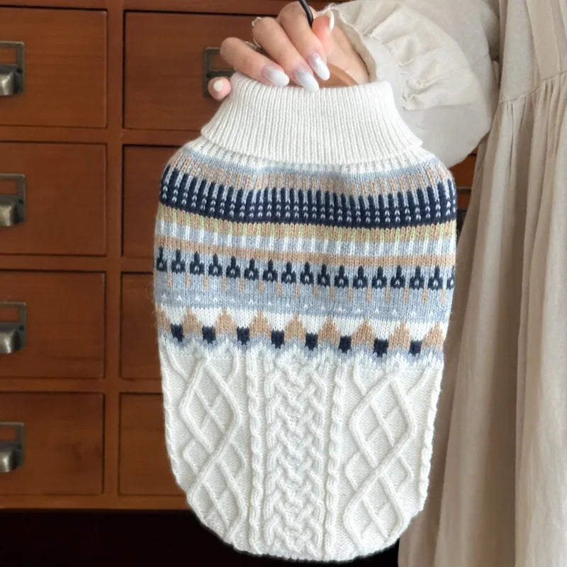 Strickpullover für Hunde im Vintage-Look – Ansicht 9 | Pfotenglück