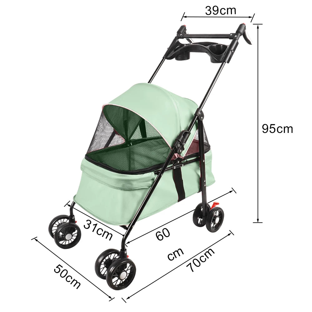 2-in-1 Hundebuggy, faltbar (bis 10 kg) – Ansicht 8 | Pfotenglück
