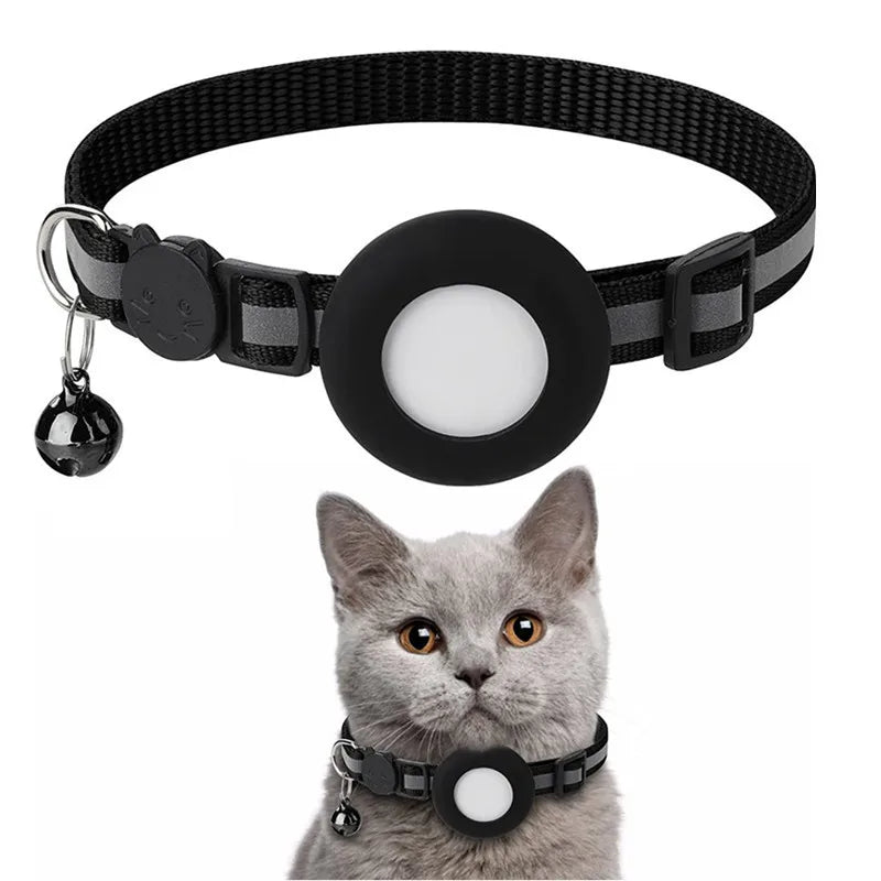 Katzenhalsband mit Tracker-Halter & Sicherheitsverschluss – Ansicht 27 | Pfotenglück