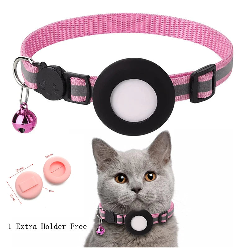 Katzenhalsband mit Tracker-Halter & Sicherheitsverschluss – Ansicht 14 | Pfotenglück