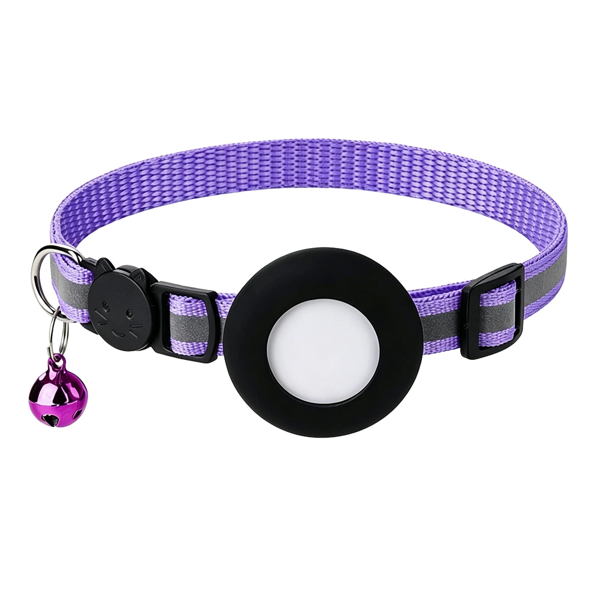 Katzenhalsband mit Tracker-Halter & Sicherheitsverschluss – Ansicht 6 | Pfotenglück