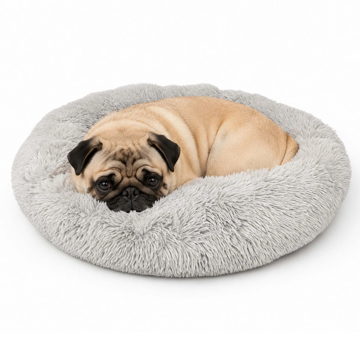 Donut-Hundebett, flauschig mit hohem Rand – Ansicht 7 | Pfotenglück