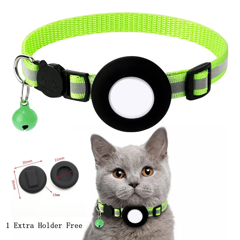 Katzenhalsband mit Tracker-Halter & Sicherheitsverschluss – Ansicht 16 | Pfotenglück