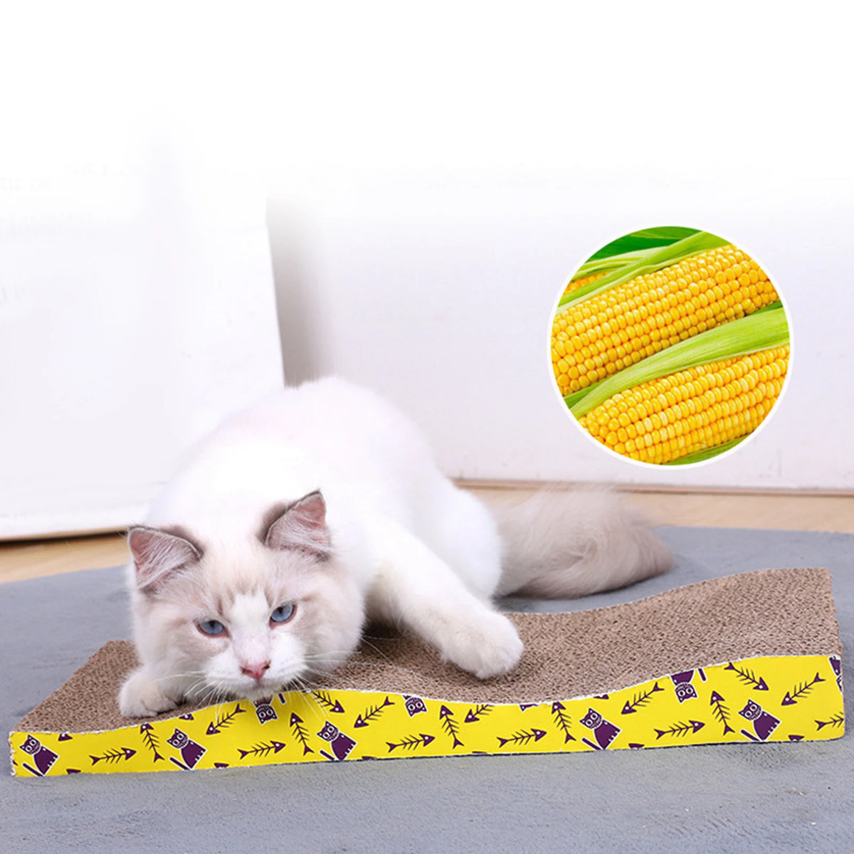 Kratz-Lounge für Katzen aus Wellpappe – Ansicht 2 | Pfotenglück