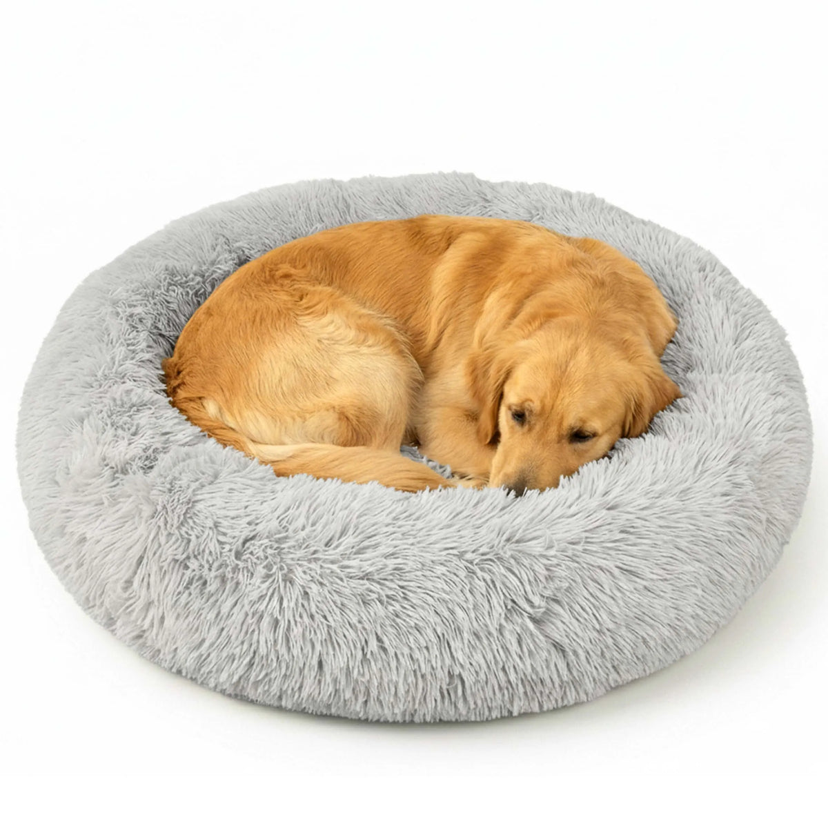 Donut-Hundebett, flauschig mit hohem Rand | Pfotenglück