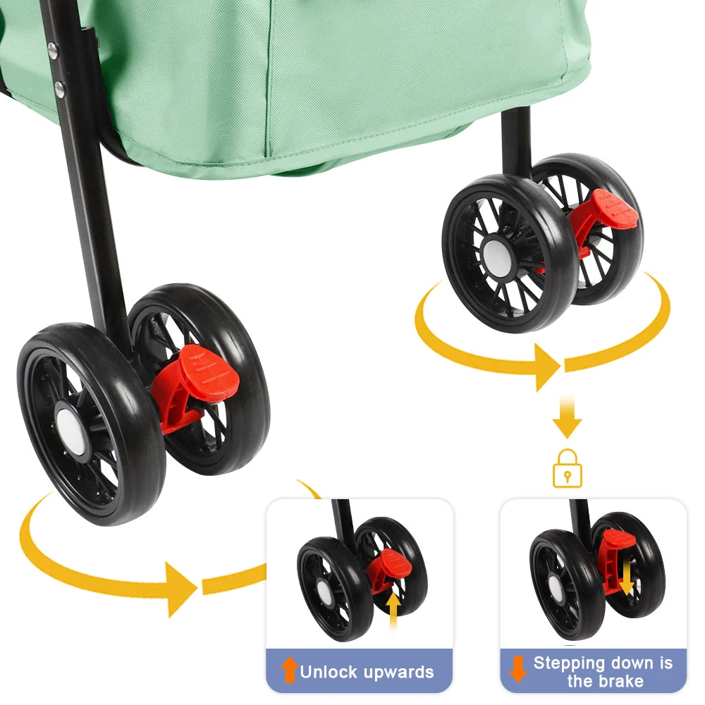 2-in-1 Hundebuggy, faltbar (bis 10 kg) – Ansicht 6 | Pfotenglück